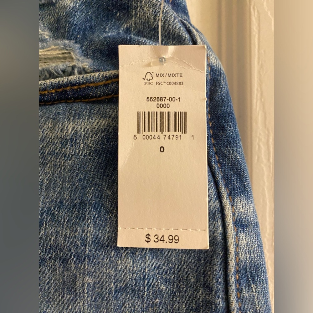 Old Navy Denim Mini Skirt Women’s Size 0 Button Fly-NEW, With Tags